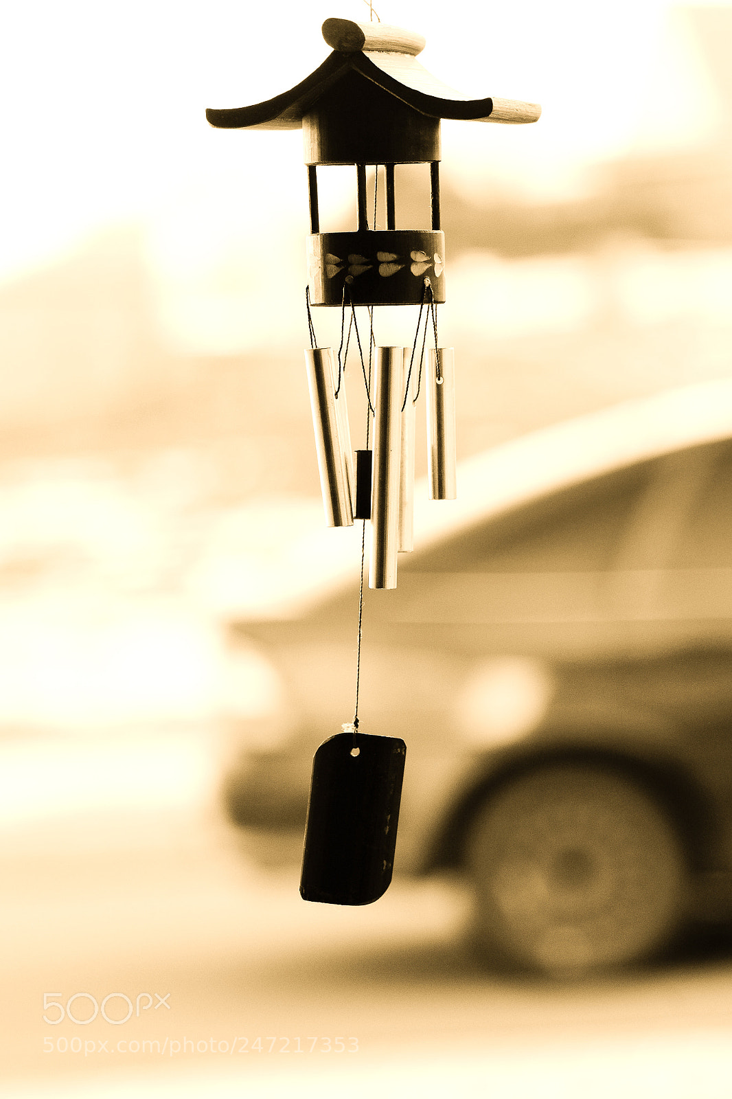 Fujifilm X-T1 sample photo. Wind chime monochrome photography