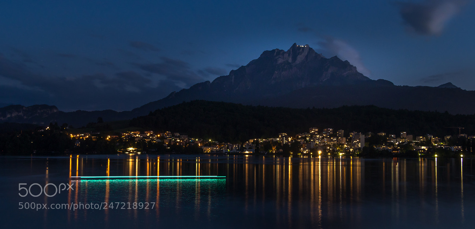 Canon EOS 80D sample photo. Nightshot of lucerne lake photography
