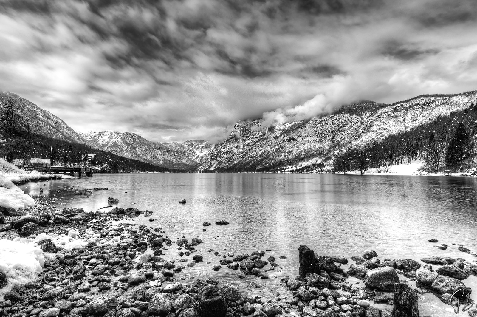 Canon EOS 6D Mark II sample photo. Bohinj lake in winter photography
