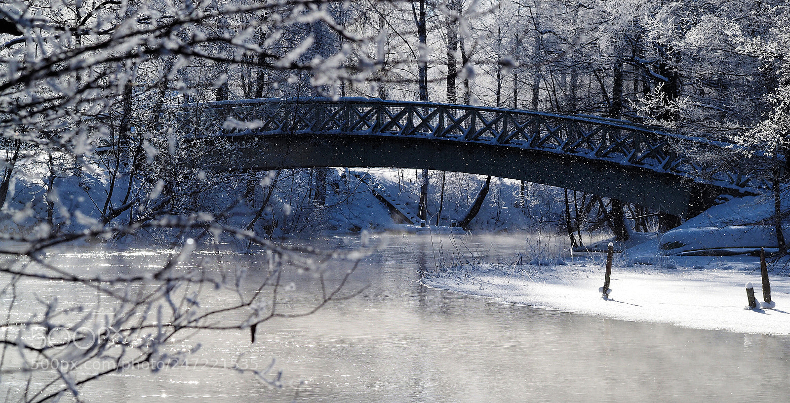 Olympus OM-D E-M1 sample photo. A bridge over cold photography