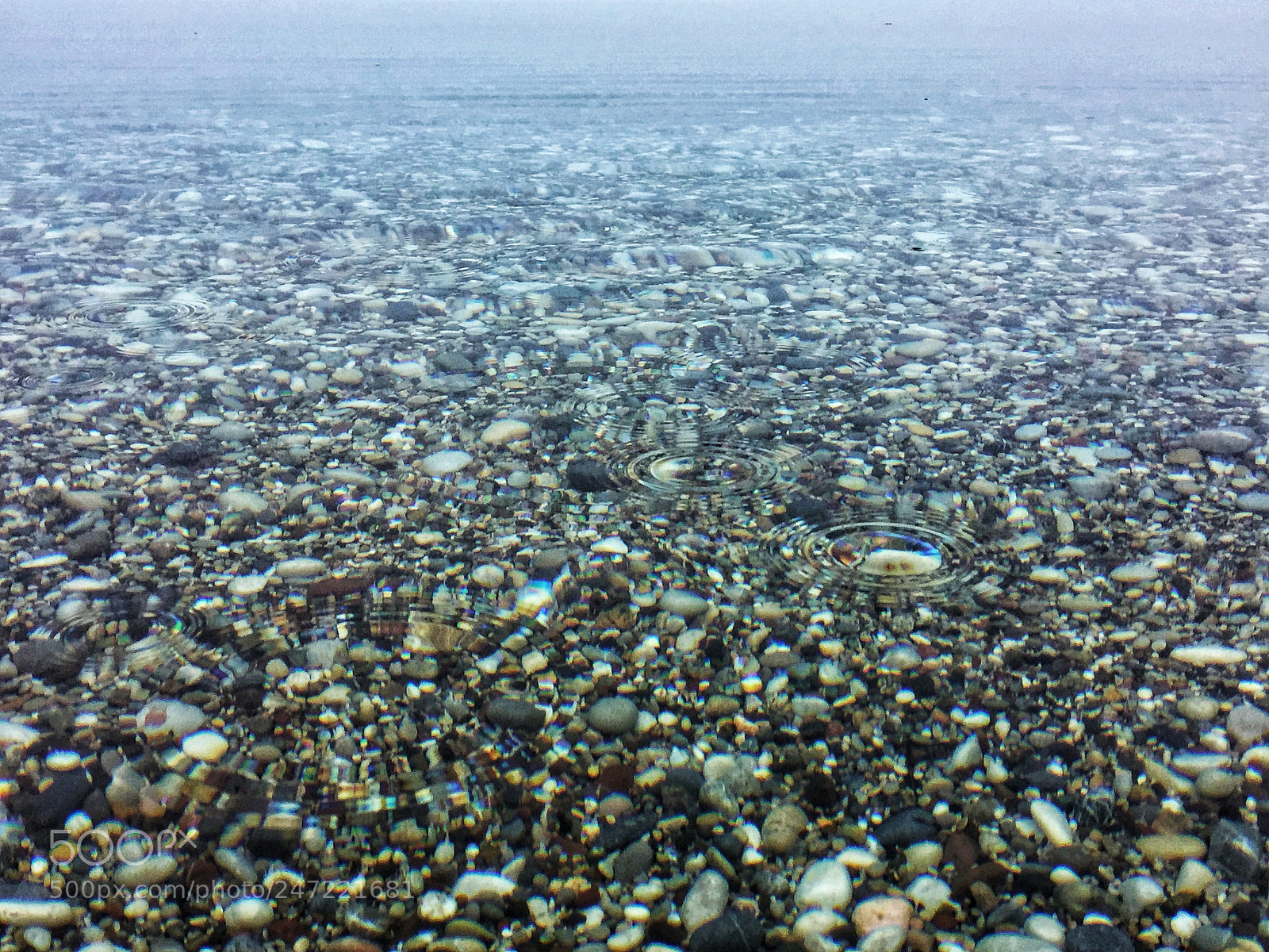 Apple iPhone 6 sample photo. Rain-drops on the sea photography
