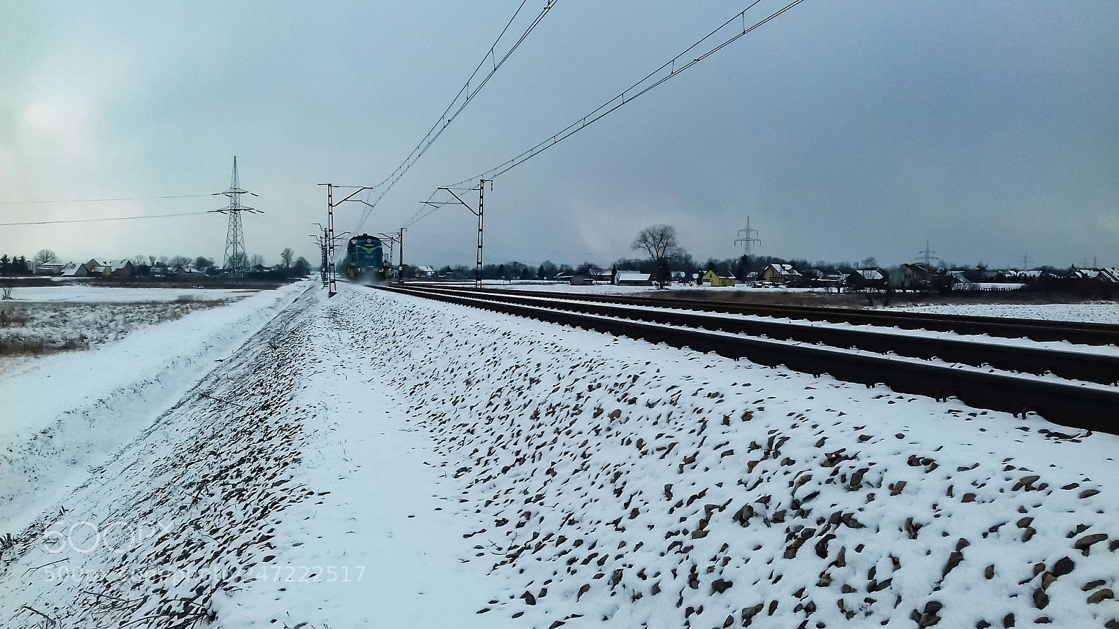 Samsung Galaxy J3(2016) sample photo. Winter railroad photography