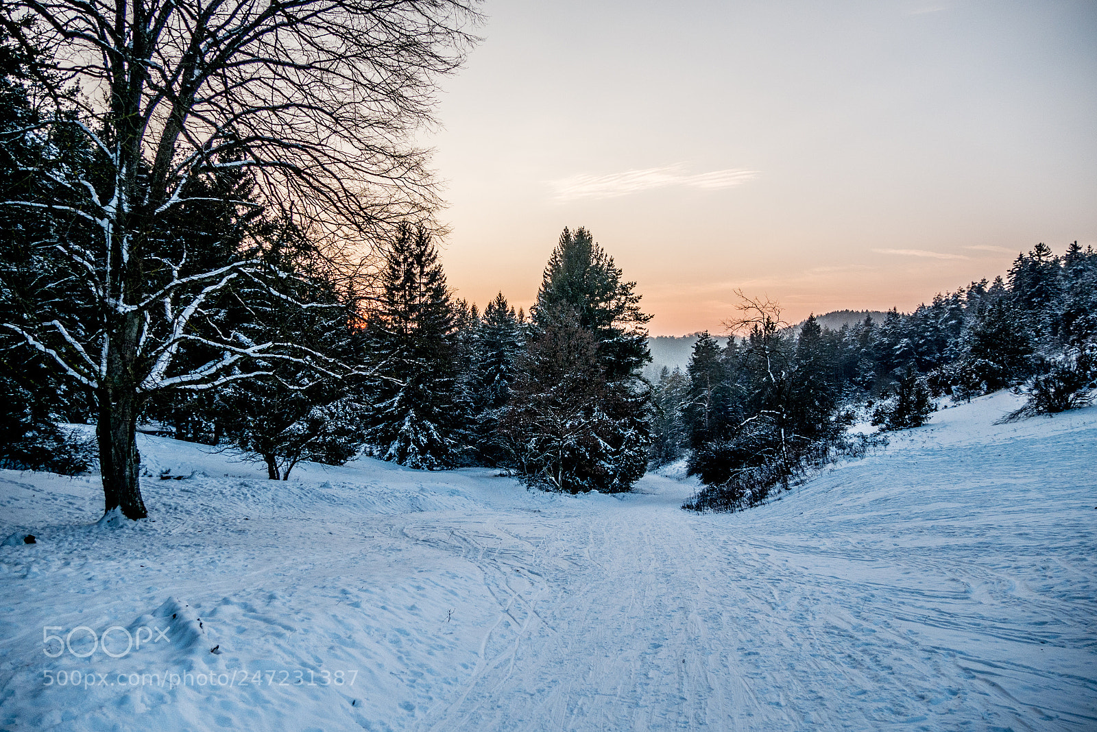 Panasonic DMC-G70 sample photo. Sundown in snow photography