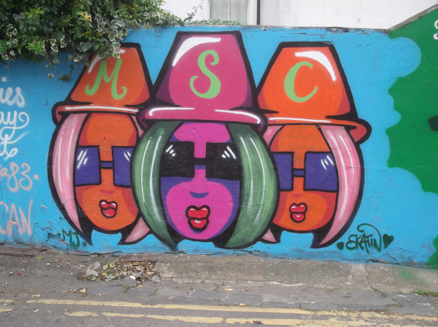 Fujifilm FinePix JV250 sample photo. Msc times three graffiti )trafalgar lane brighton) photography