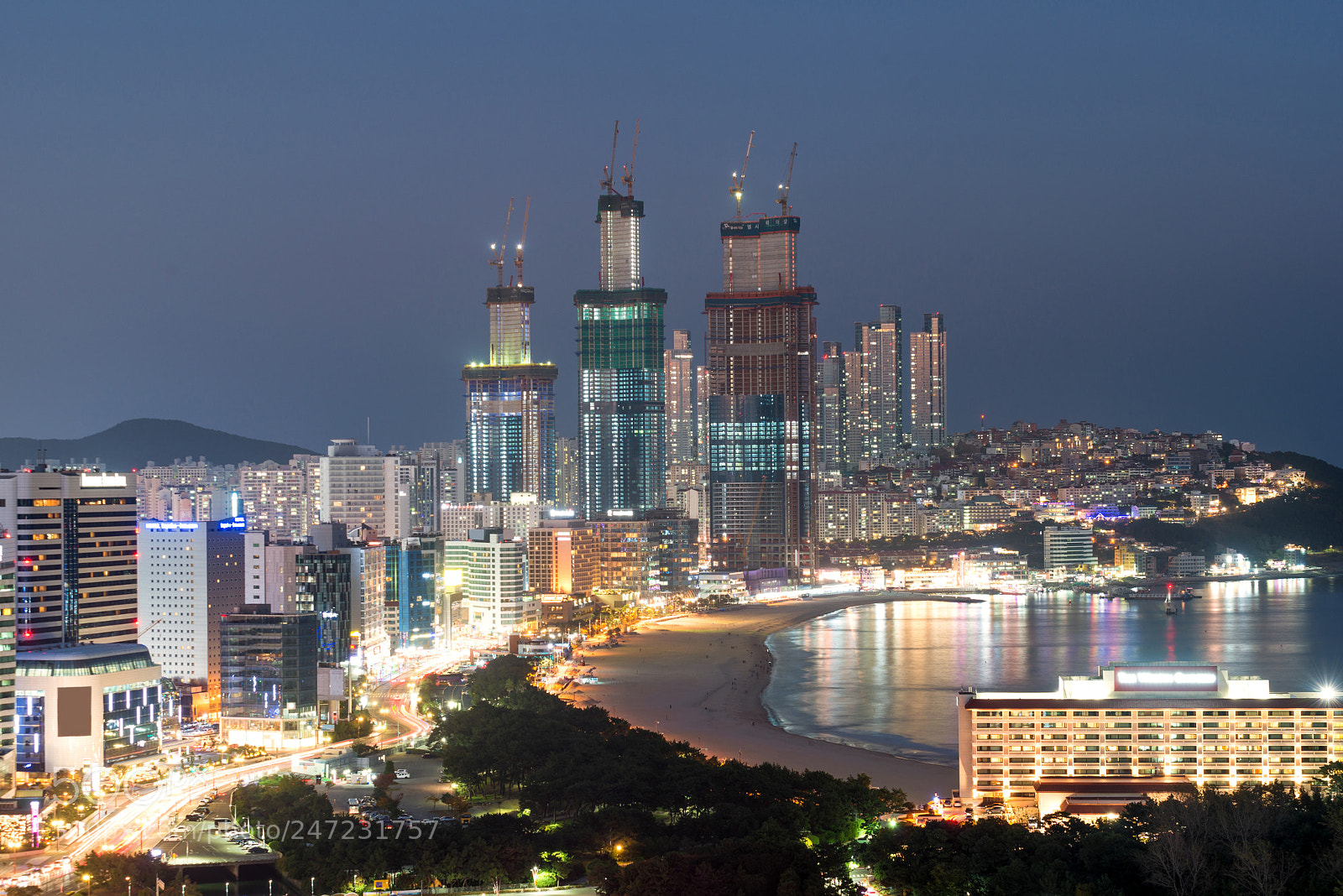 Nikon D800 sample photo. Night view of haeundae photography