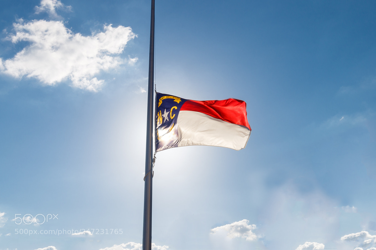 Canon EOS 7D Mark II sample photo. North carolina state flag photography
