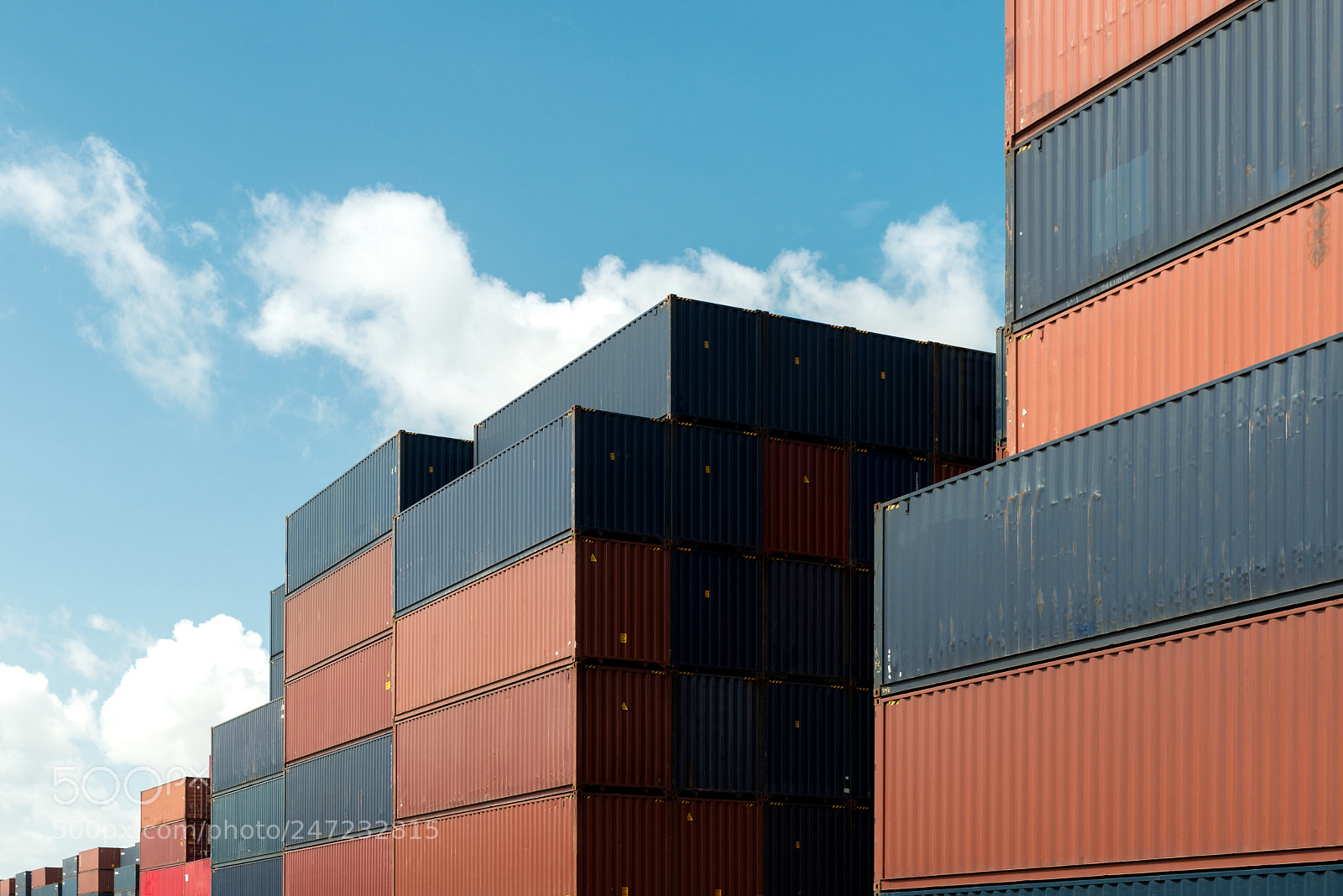 Nikon D800 sample photo. Stack of cargo containers photography
