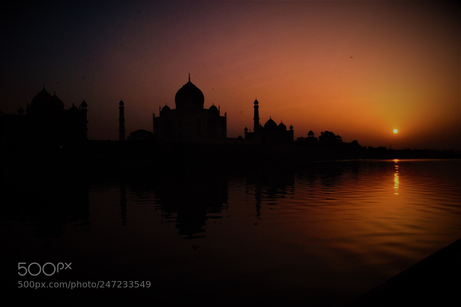 Nikon D3100 sample photo. Silhouette  of tajmahal photography