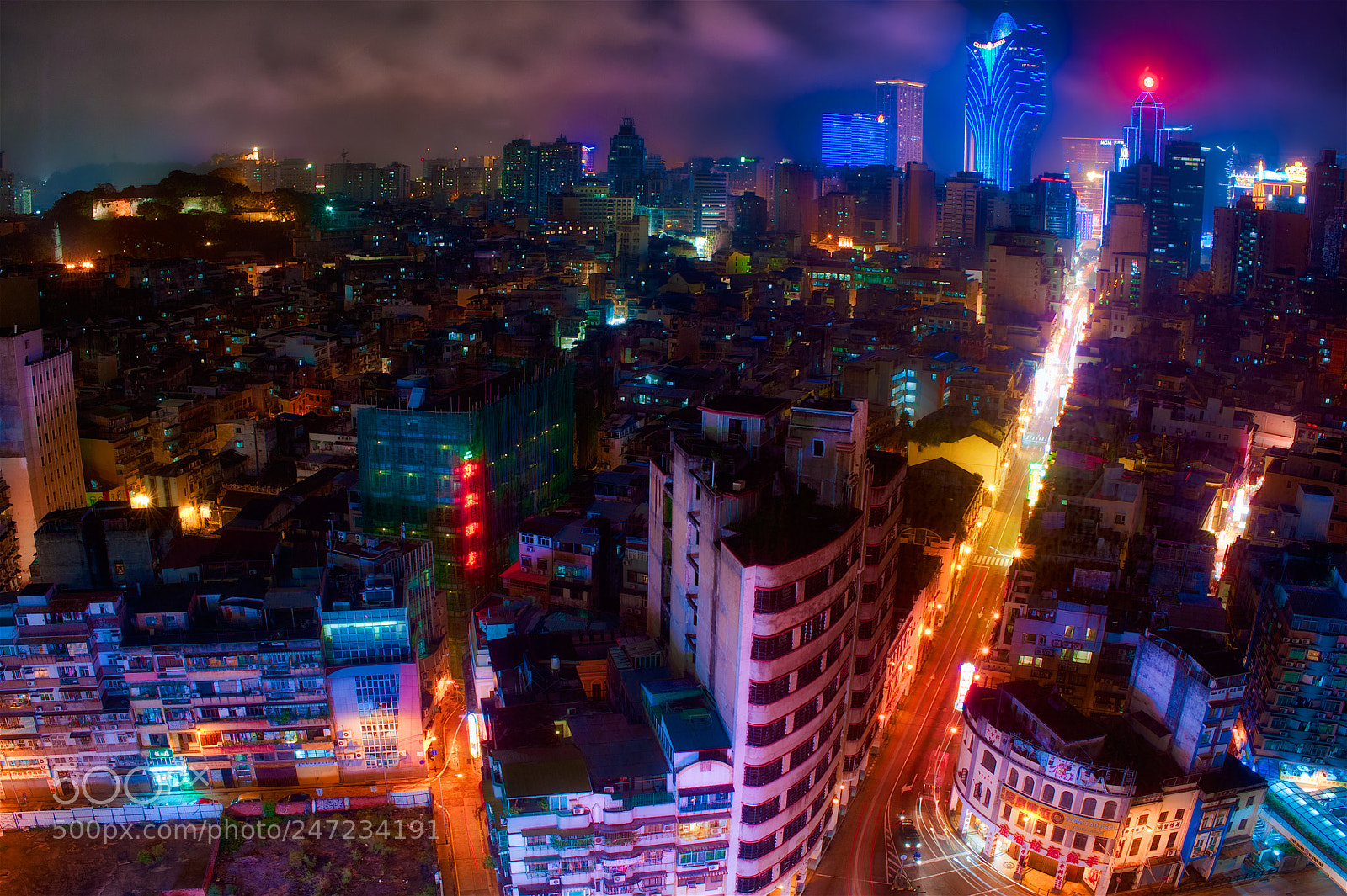 Nikon D700 sample photo. Macau from hotel room photography