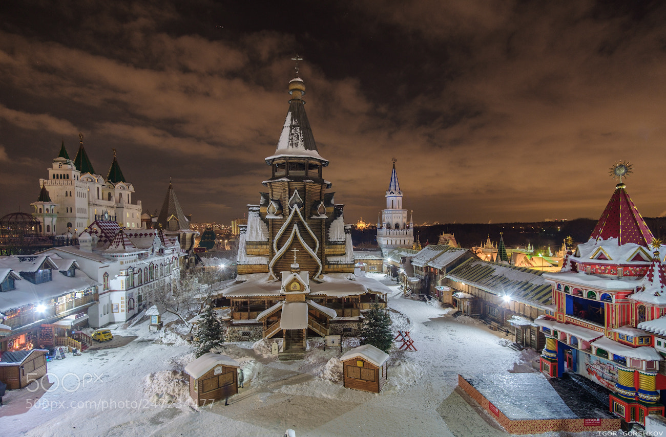 Fujifilm X-T20 sample photo. Night izmaylovsky kremlin photography
