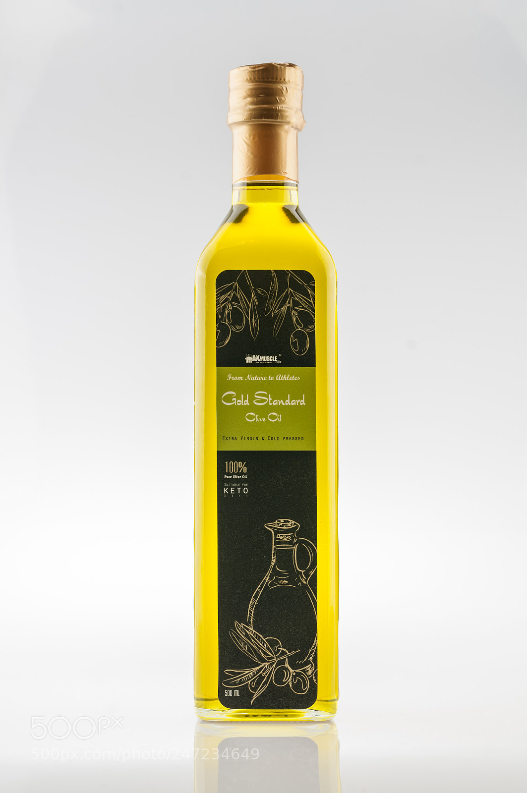 Nikon D90 sample photo. Olive oil bottles photography