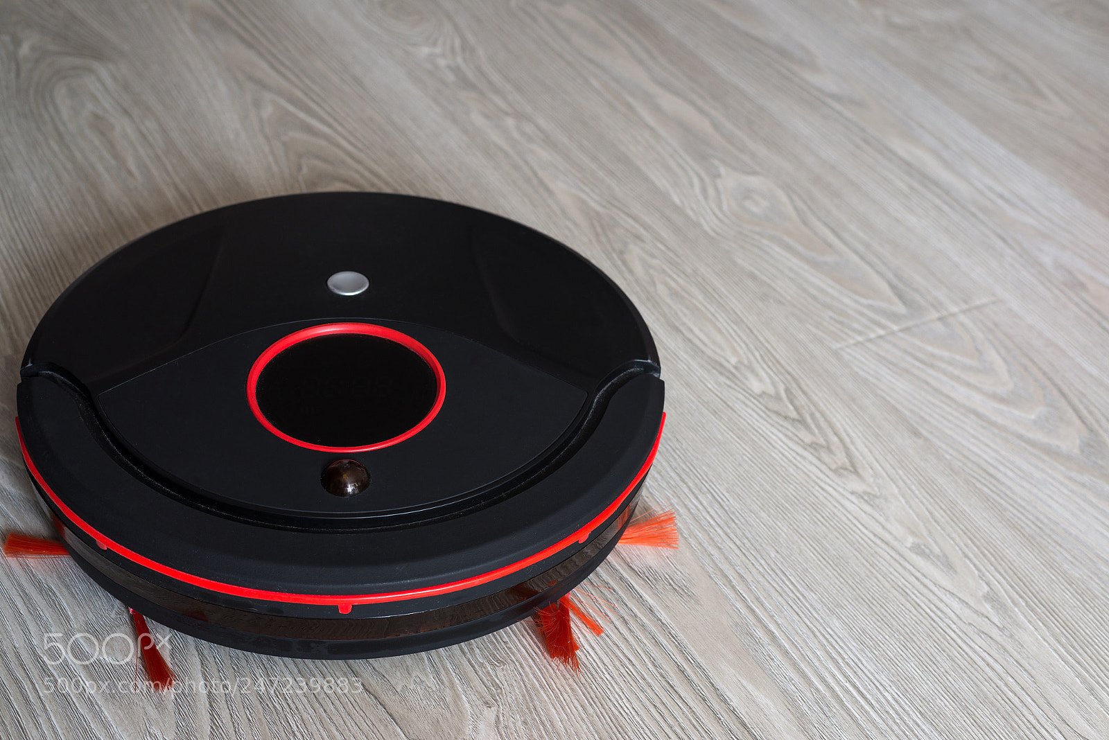 Nikon D600 sample photo. Black robot vacuum cleaner photography
