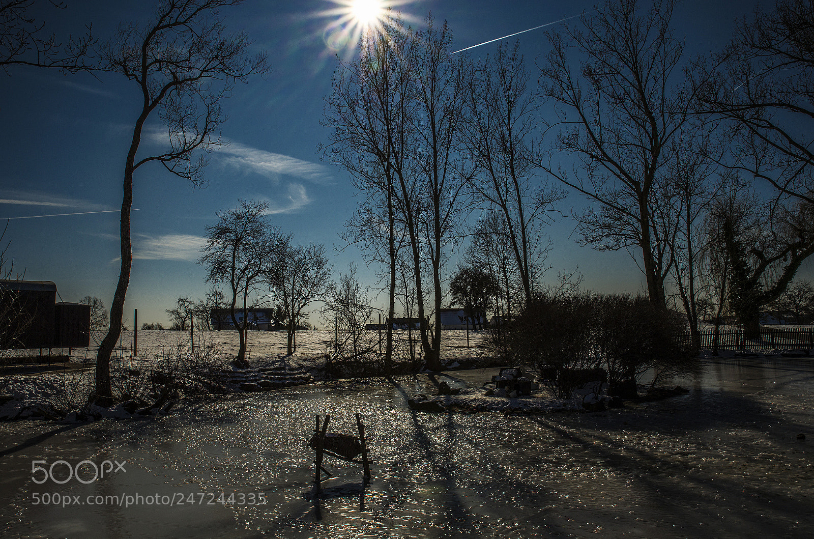 Nikon D4 sample photo. Frozen pond photography