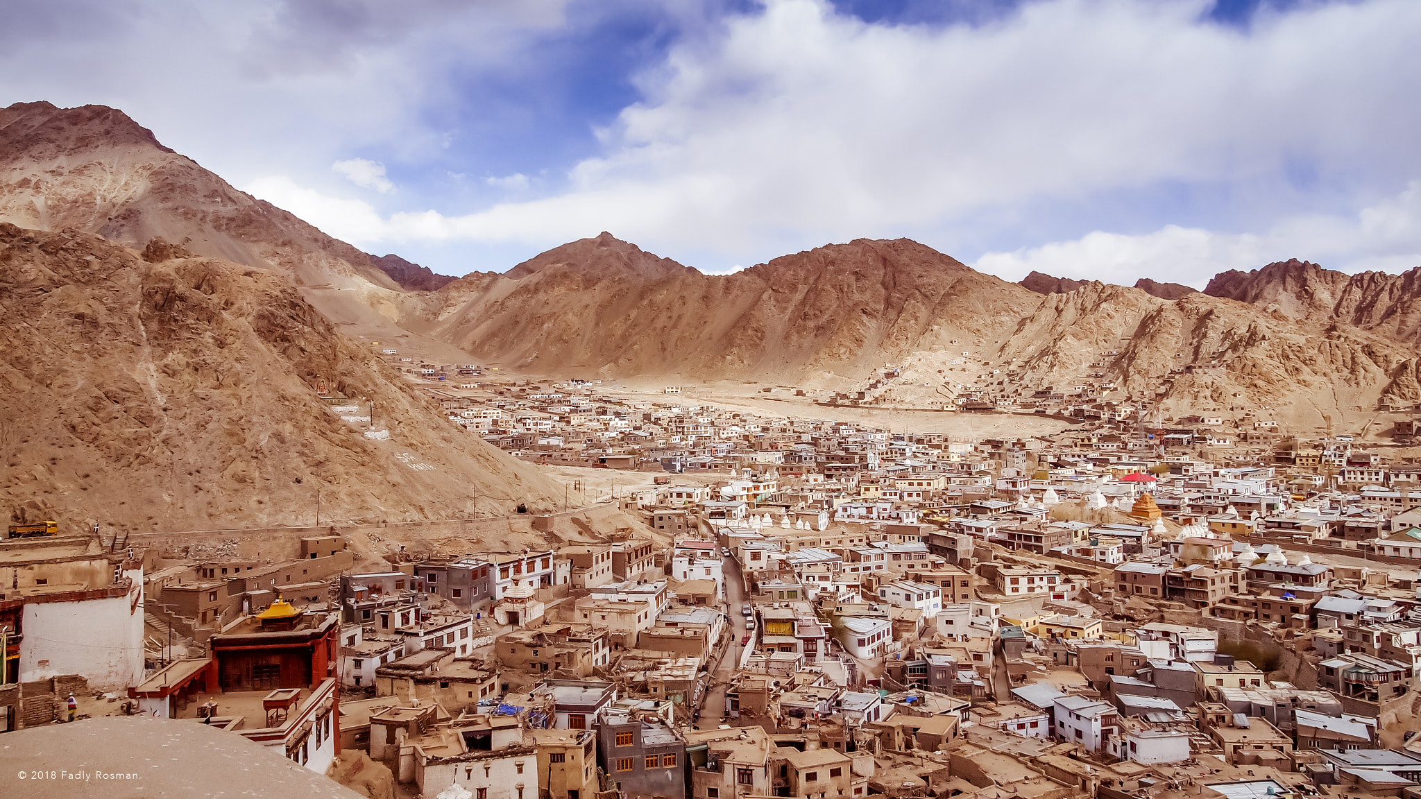 Olympus PEN E-PL2 sample photo. Houses in the valley - leh, ladakh photography