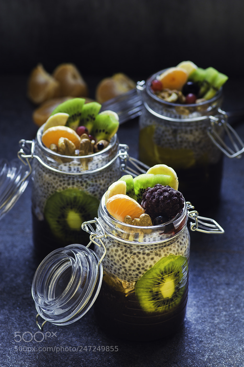 Nikon D7100 sample photo. Chia pudding with fresh photography