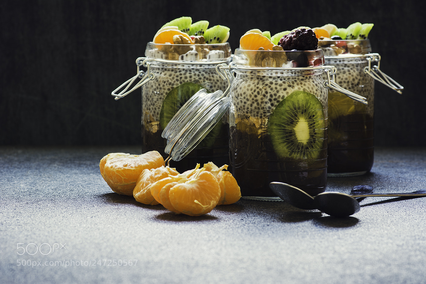 Nikon D7100 sample photo. Chia pudding with fresh photography
