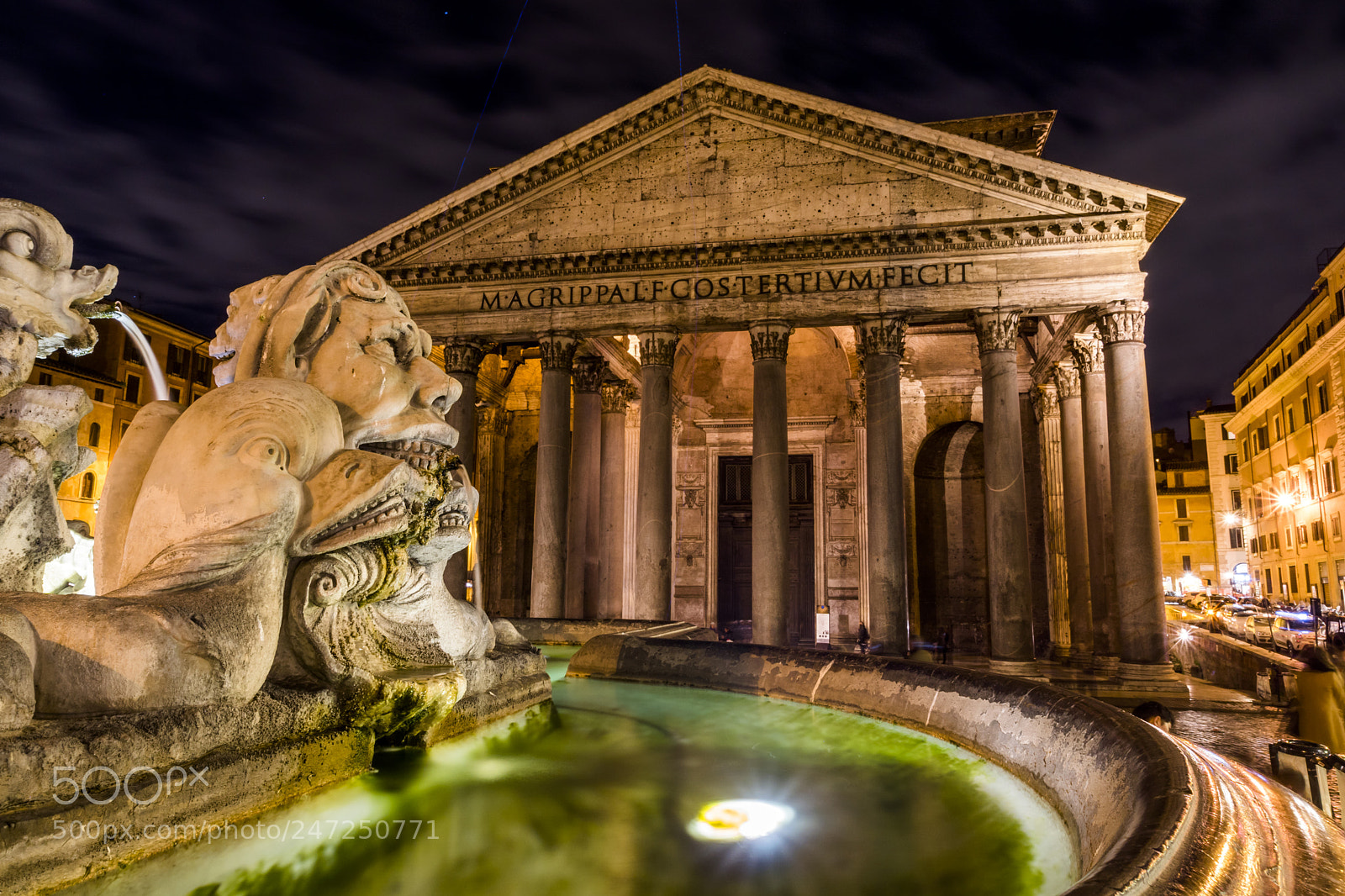 Sony ILCA-77M2 sample photo. Pantheon by night photography
