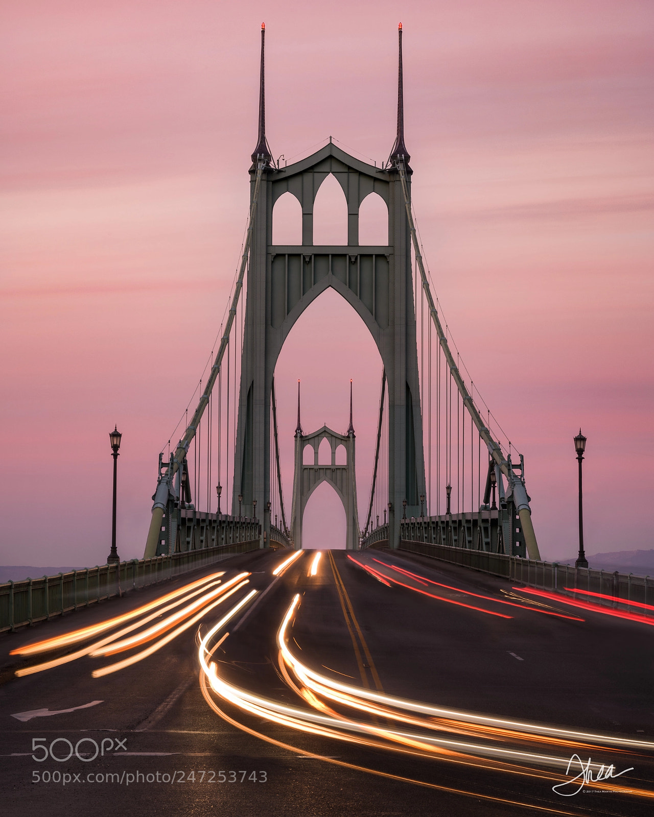 Nikon D850 sample photo. St. john's bridge sunset photography