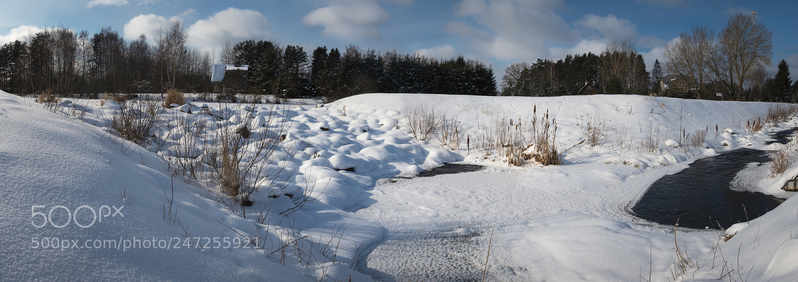 Nikon D600 sample photo. Leevi river in february photography