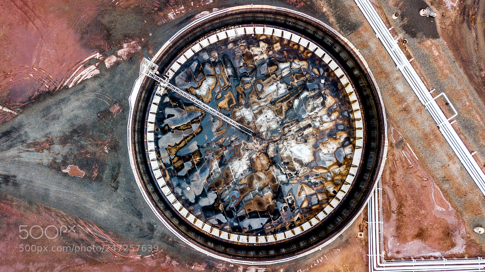 DJI FC220 sample photo. Oil tank photography