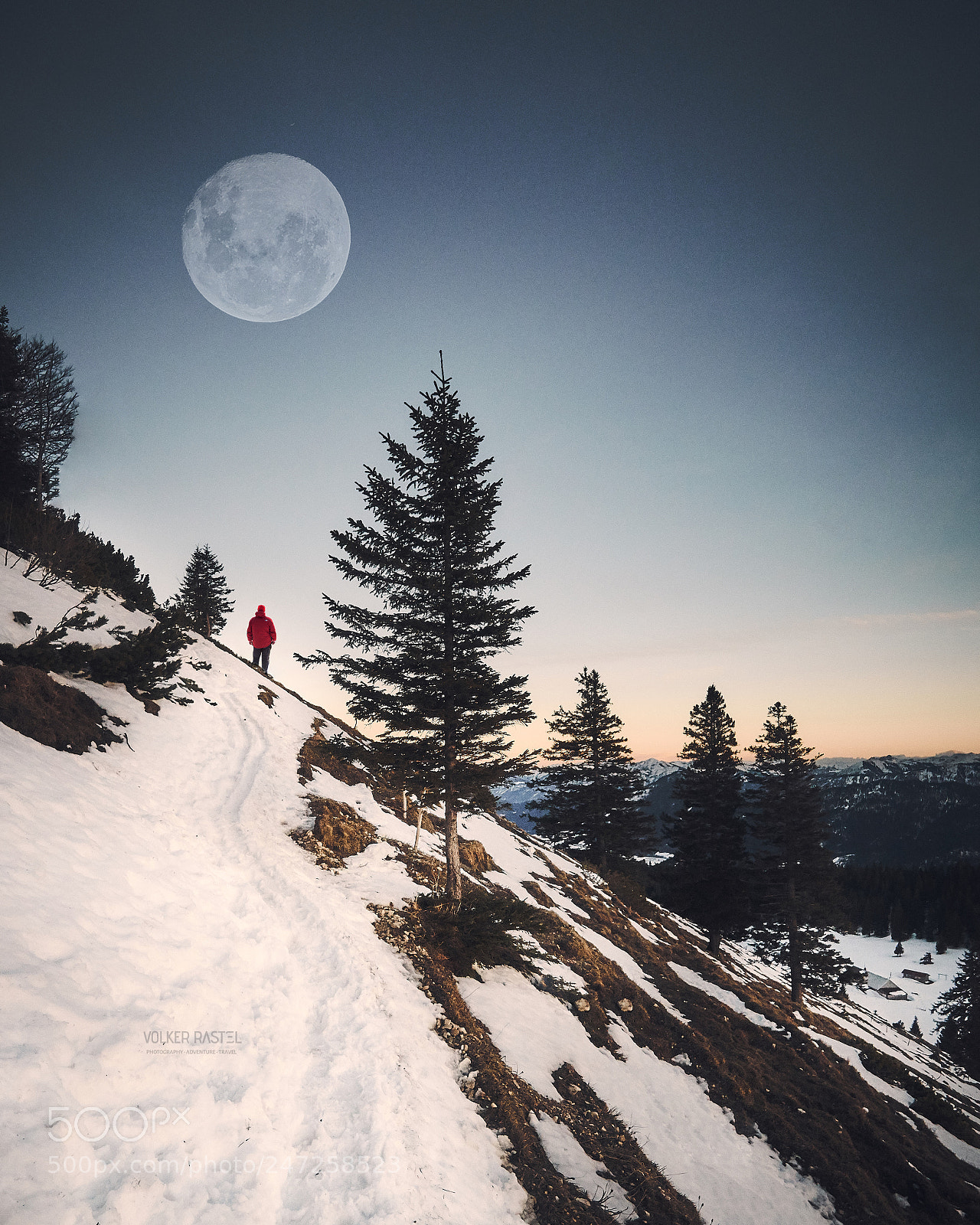 Sony a6500 sample photo. Snow and moon ? photography