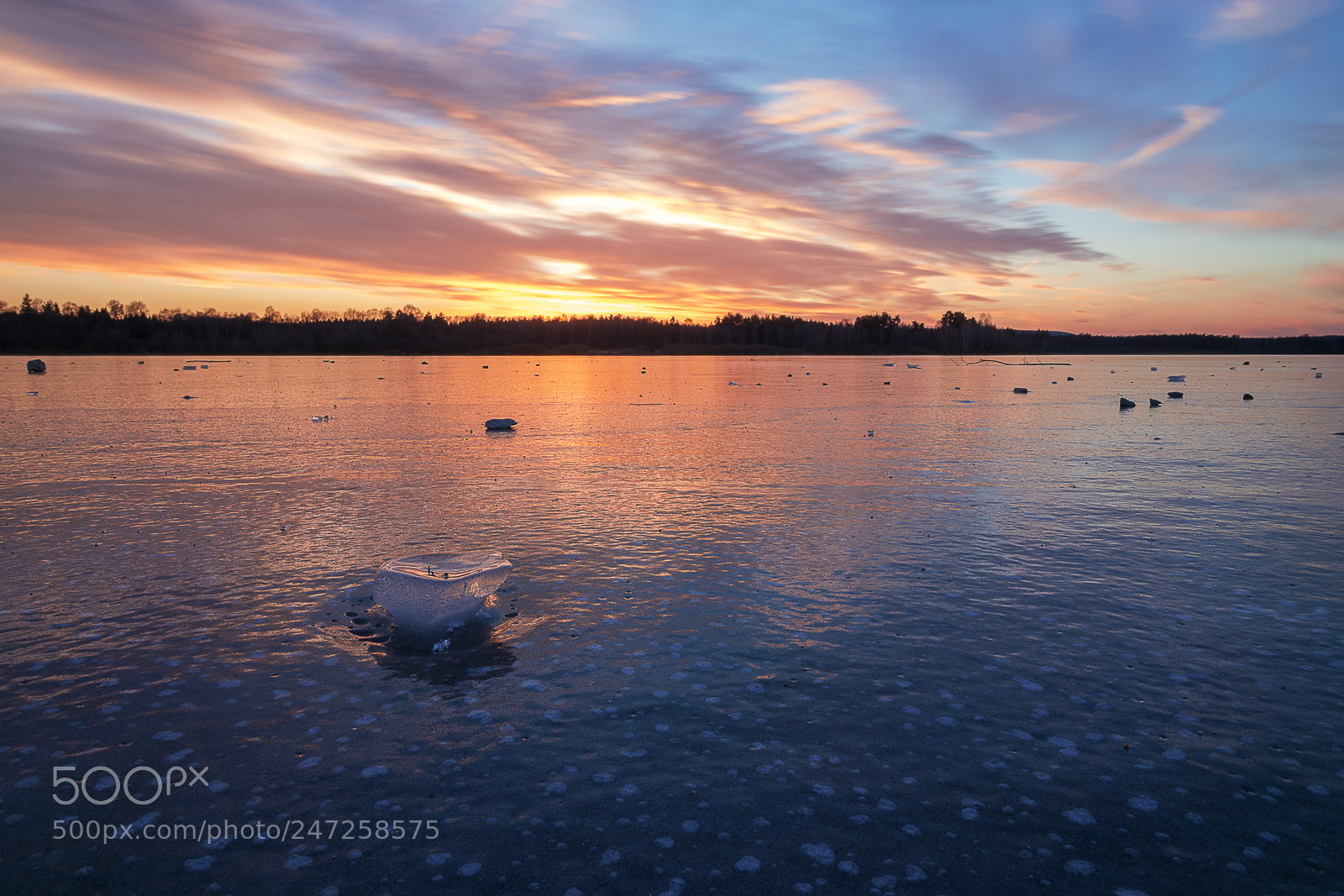 Canon EOS 80D sample photo. Iced lake obersee photography