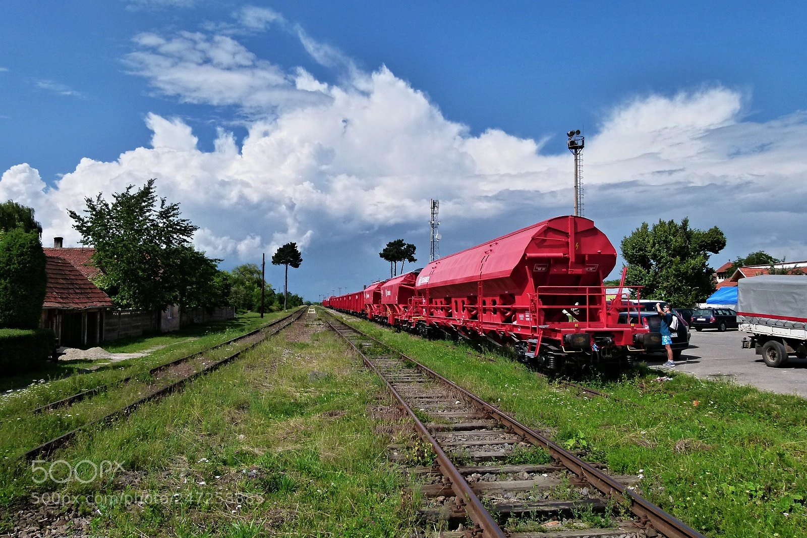 Panasonic Lumix DMC-FZ100 sample photo. Rasnov - railway station photography