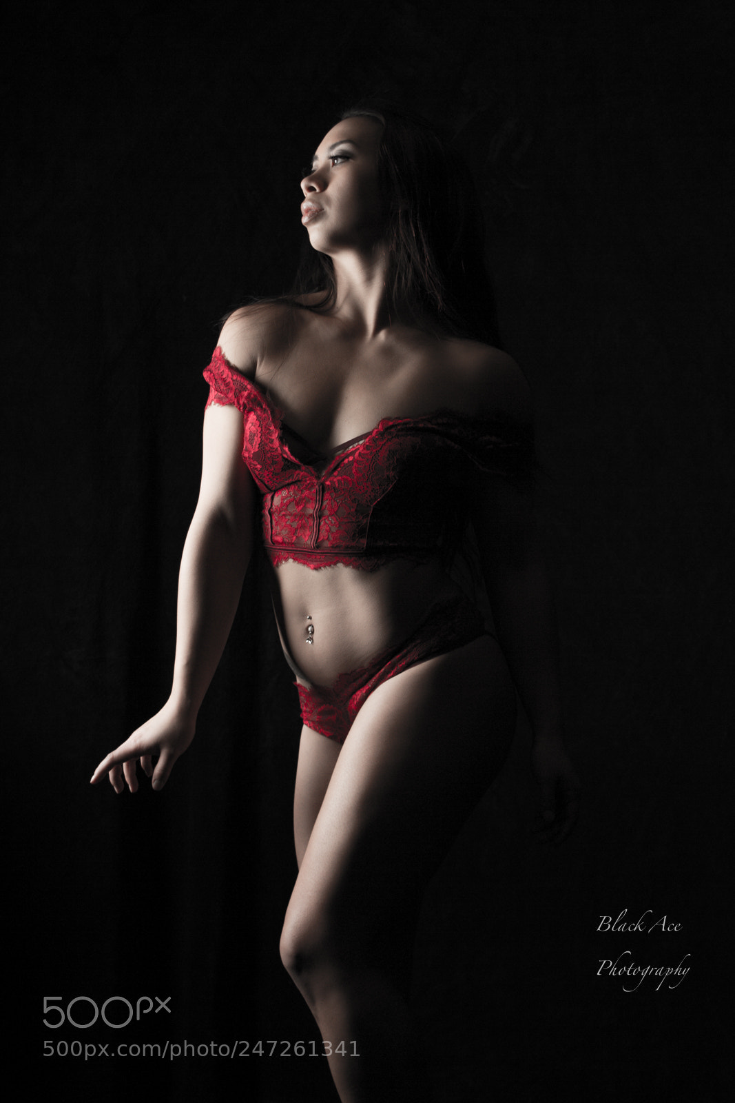 Canon EOS 60D sample photo. Red lingerie photography