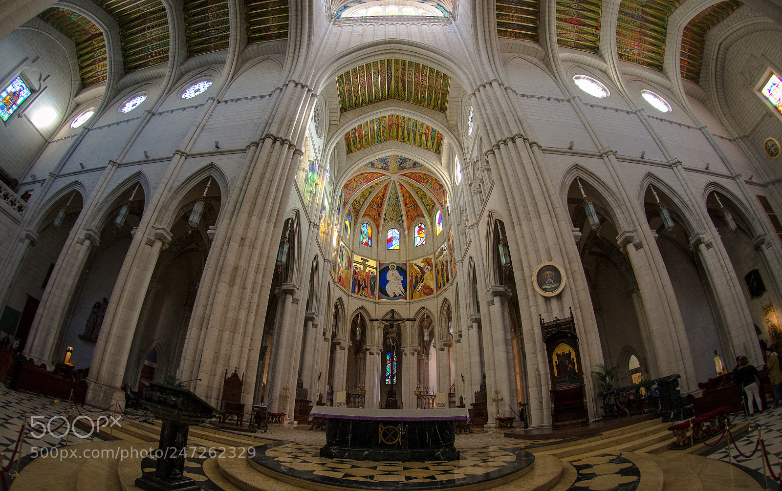Nikon D7100 sample photo. Madrid. cahedral iv. fisheye photography