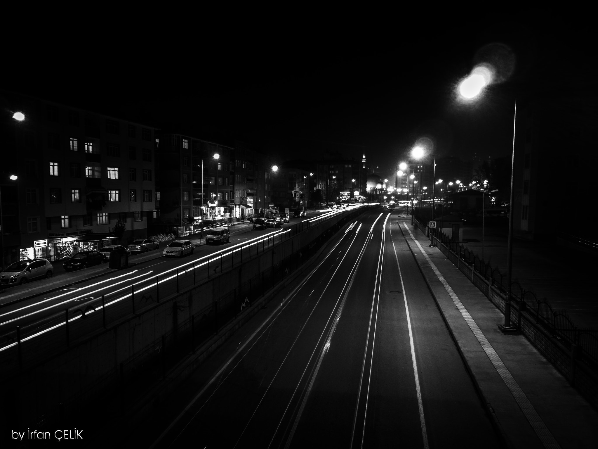 Samsung ST65 sample photo. It's a compact camera and one night..light trail.. photography
