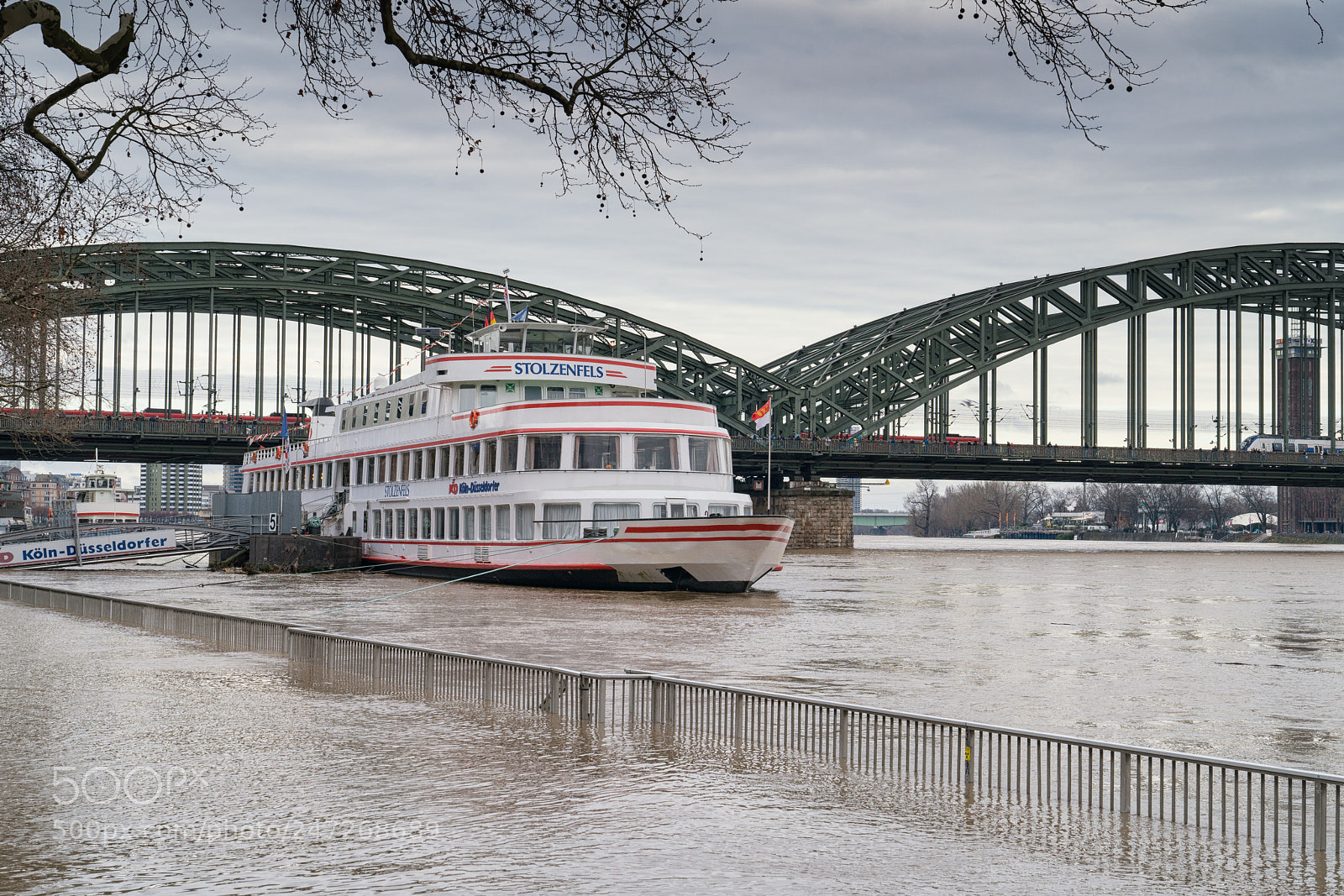 Sony a7R II sample photo. Flood on rhine river photography