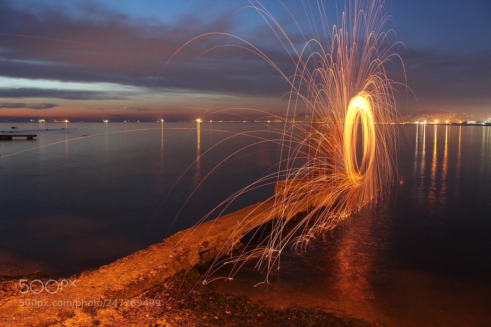 Canon EOS 650D (EOS Rebel T4i / EOS Kiss X6i) sample photo. Fire on the sea photography