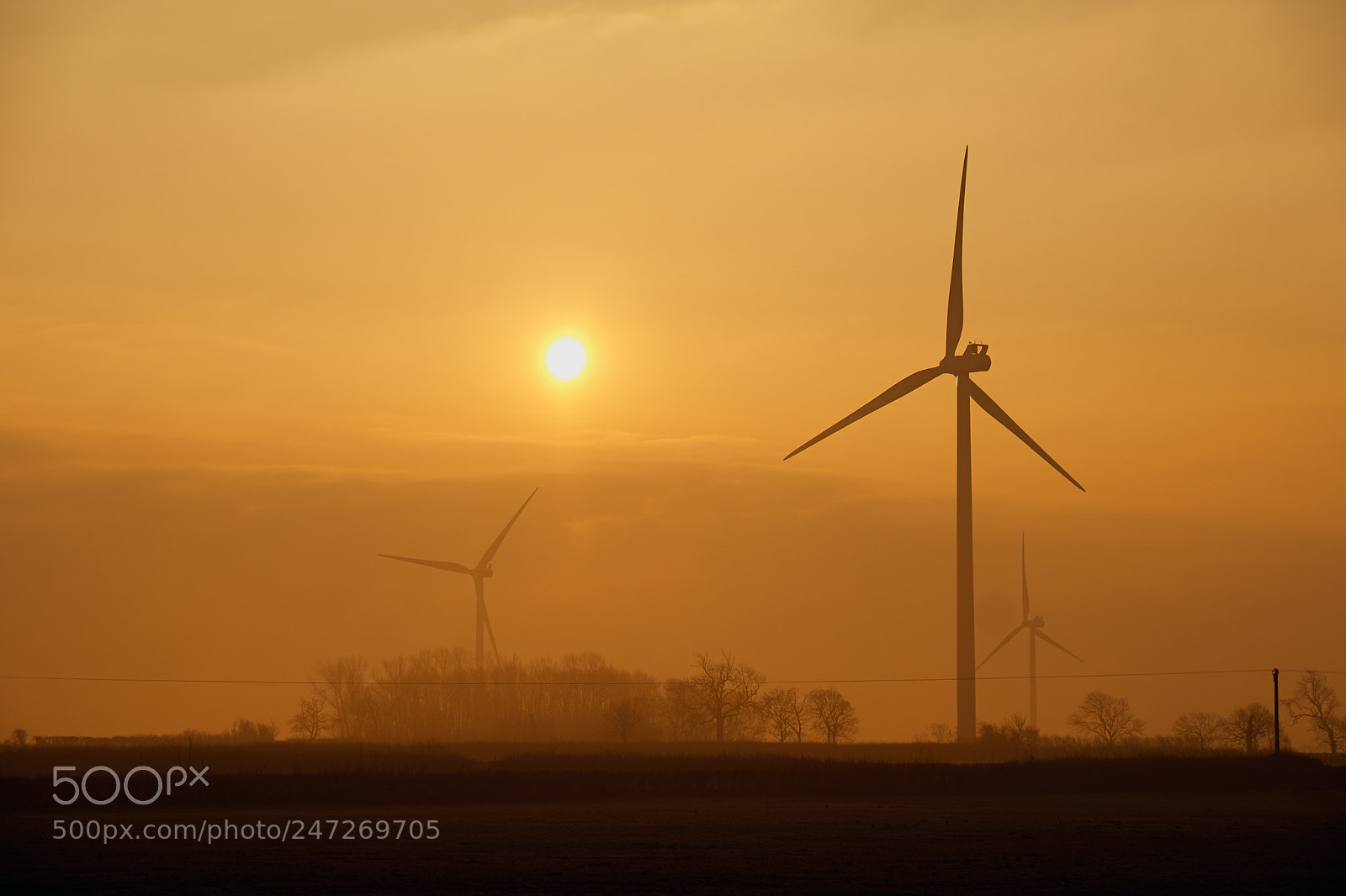Fujifilm X-T2 sample photo. Windfarm sunrise photography