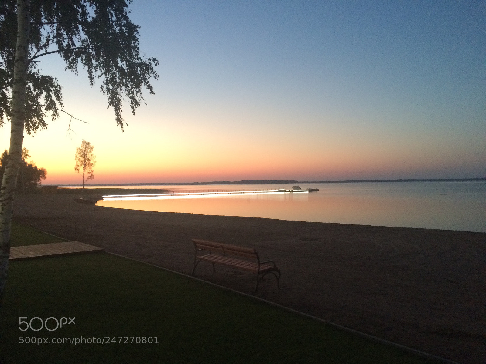 Apple iPhone 5s sample photo. Sunset on a lake photography