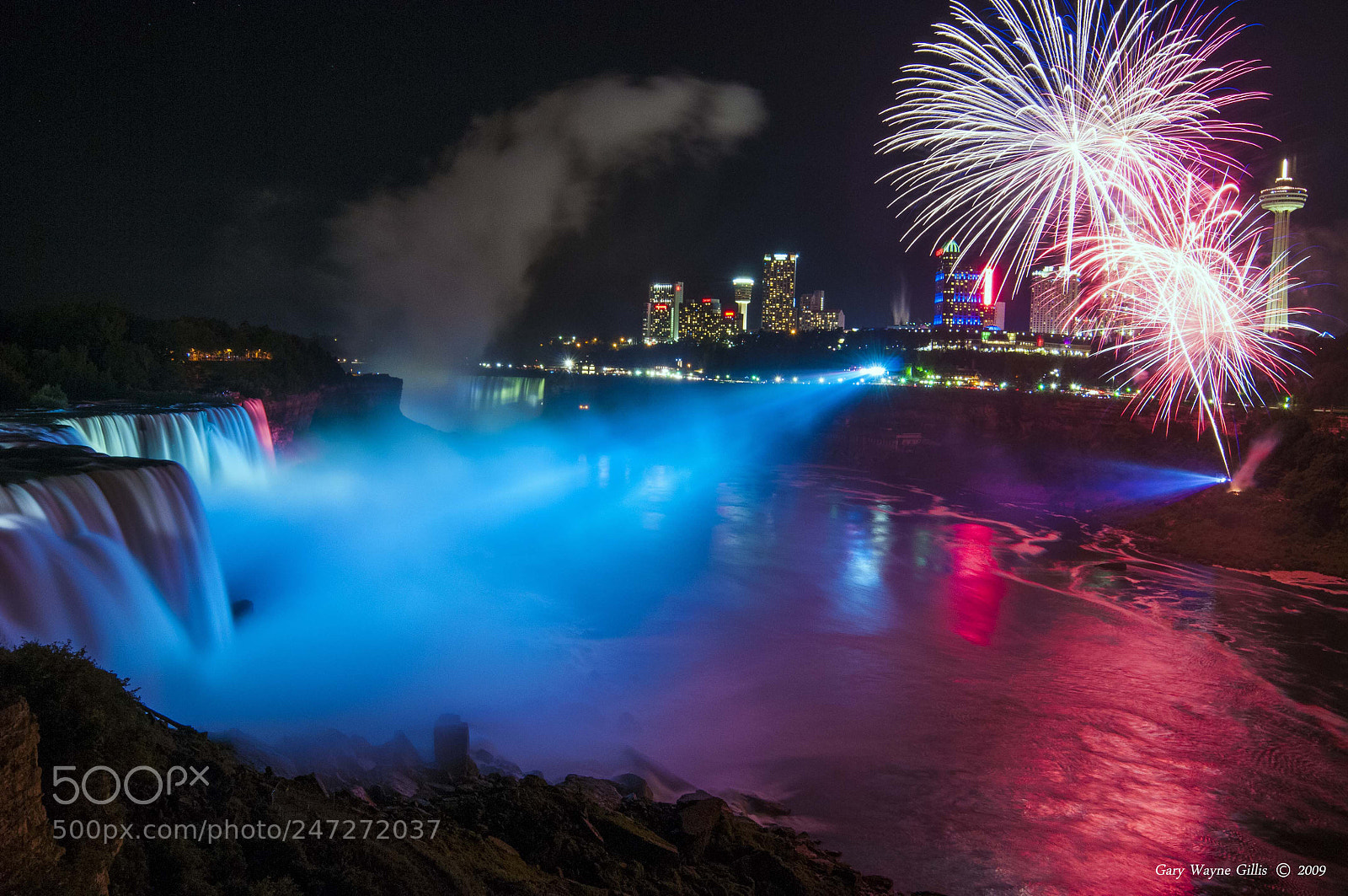 Nikon D300 sample photo. Niagara falls at night photography