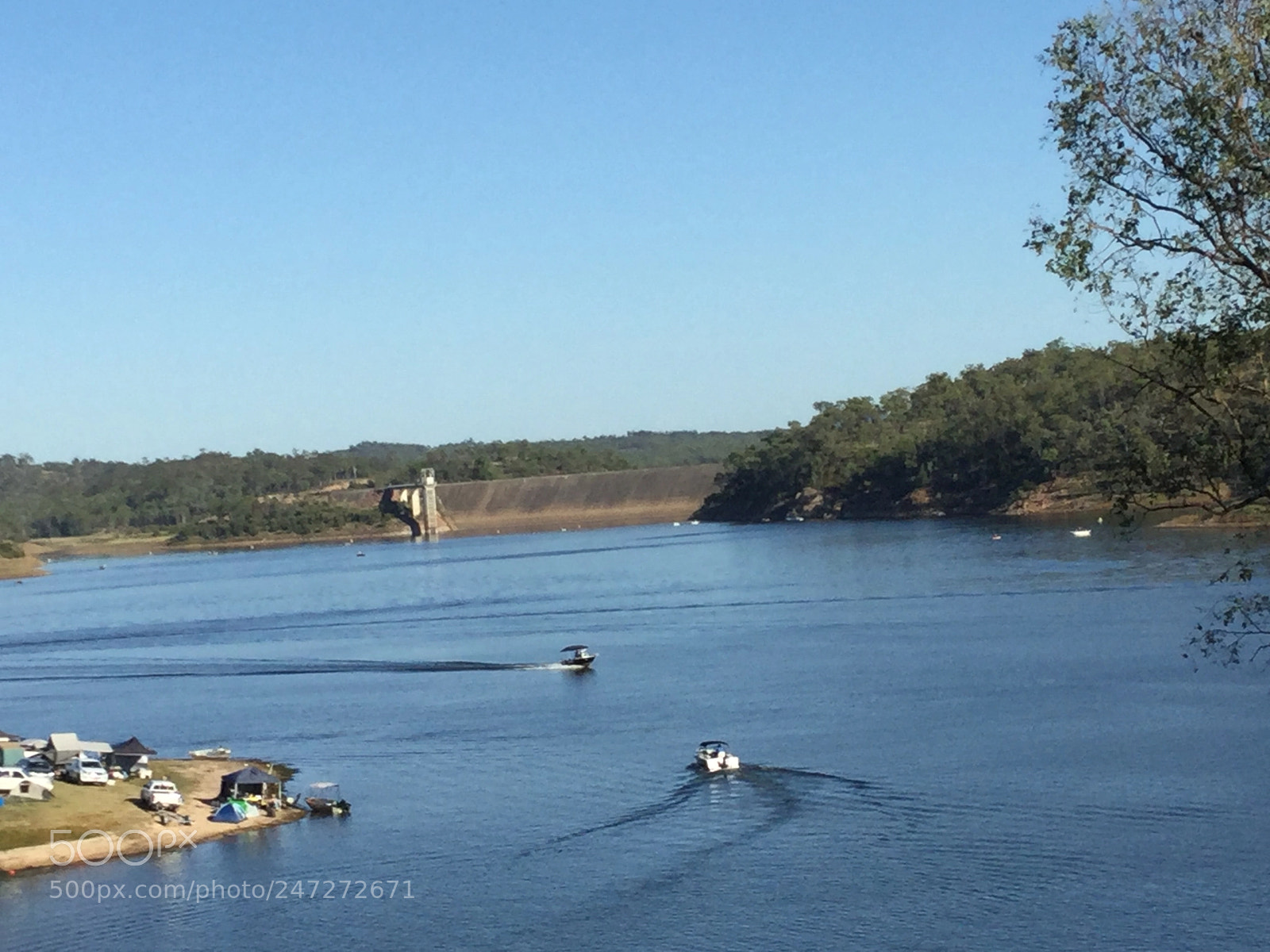 Apple iPad Air 2 sample photo. Boat action at boondooma photography