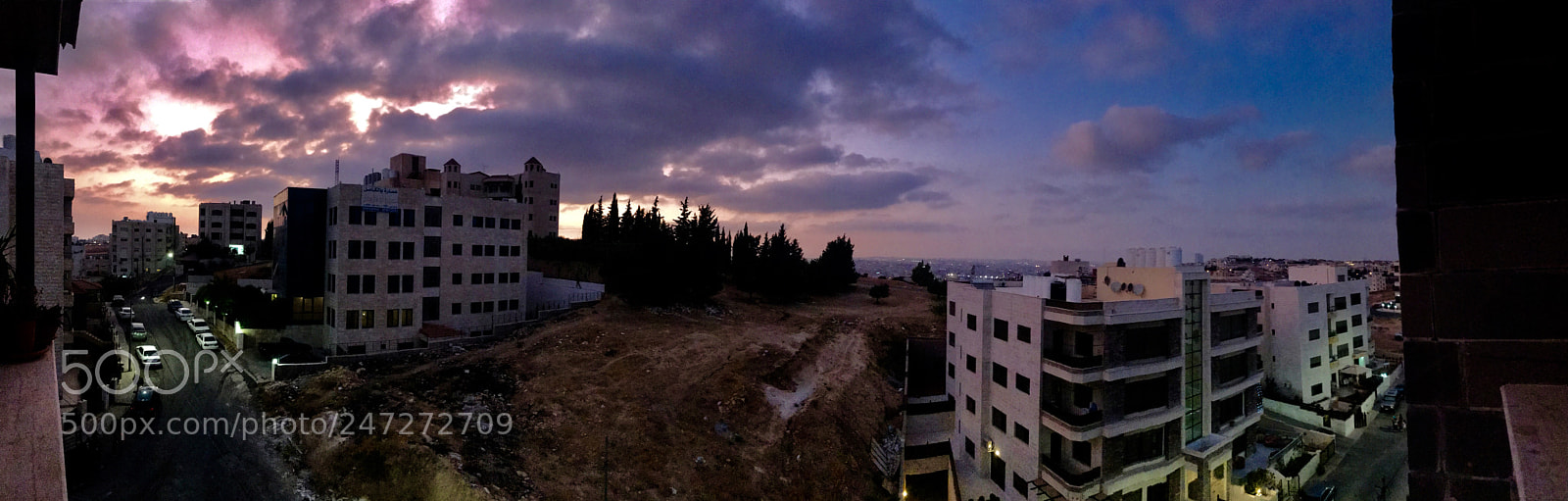Apple iPhone 7 sample photo. Panoramic amman sunset from photography
