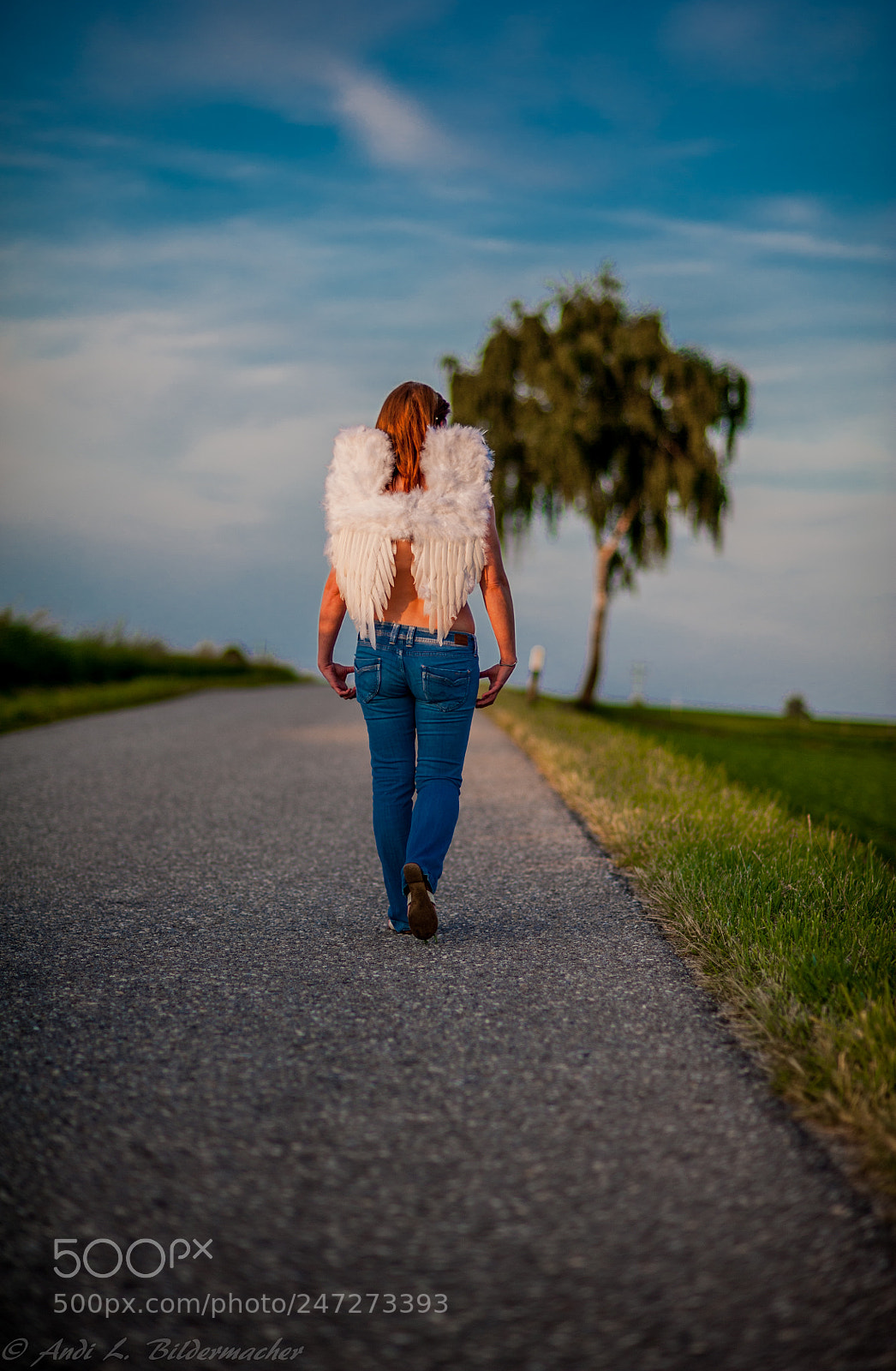Nikon D700 sample photo. Angel in blue jeans photography
