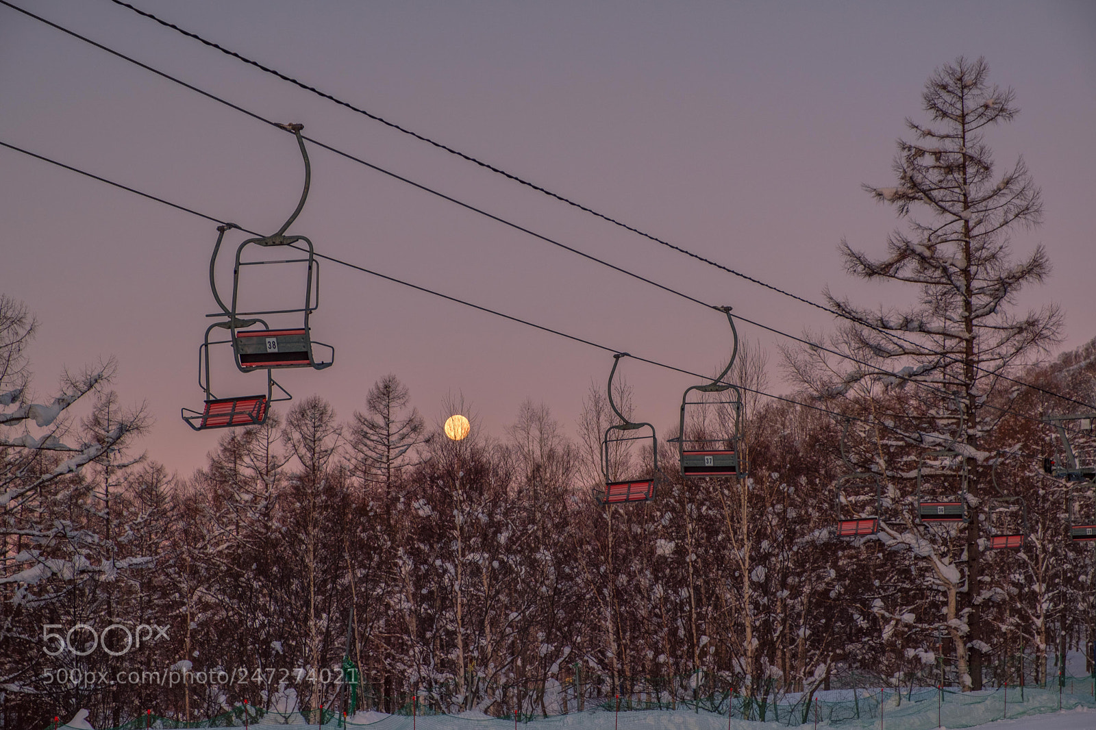 Fujifilm X-T20 sample photo. Blood moon @ ski resort photography