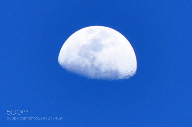 Nikon D5000 sample photo. Moon photography