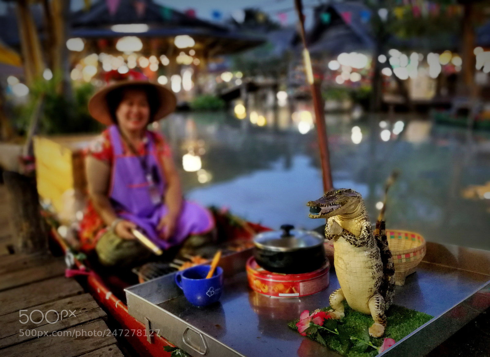 HUAWEI Mate 9 sample photo. Crocodile cashier on boat photography