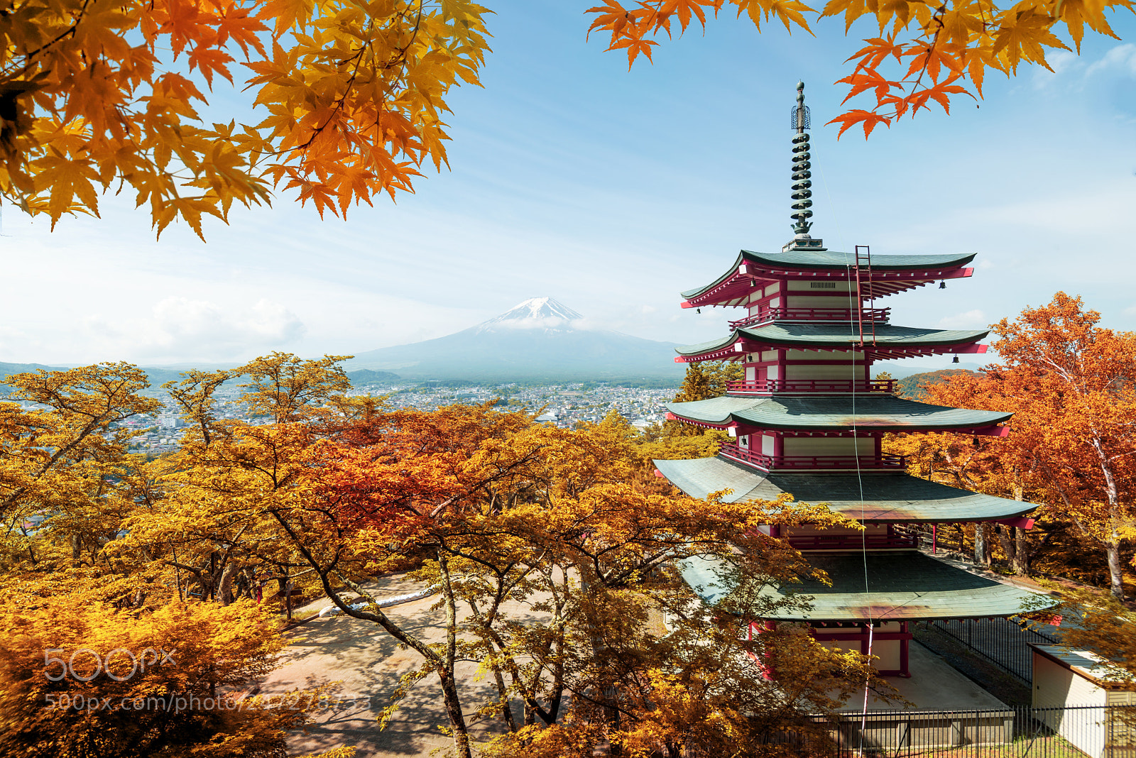 Nikon D800 sample photo. Mt. fuji and red photography