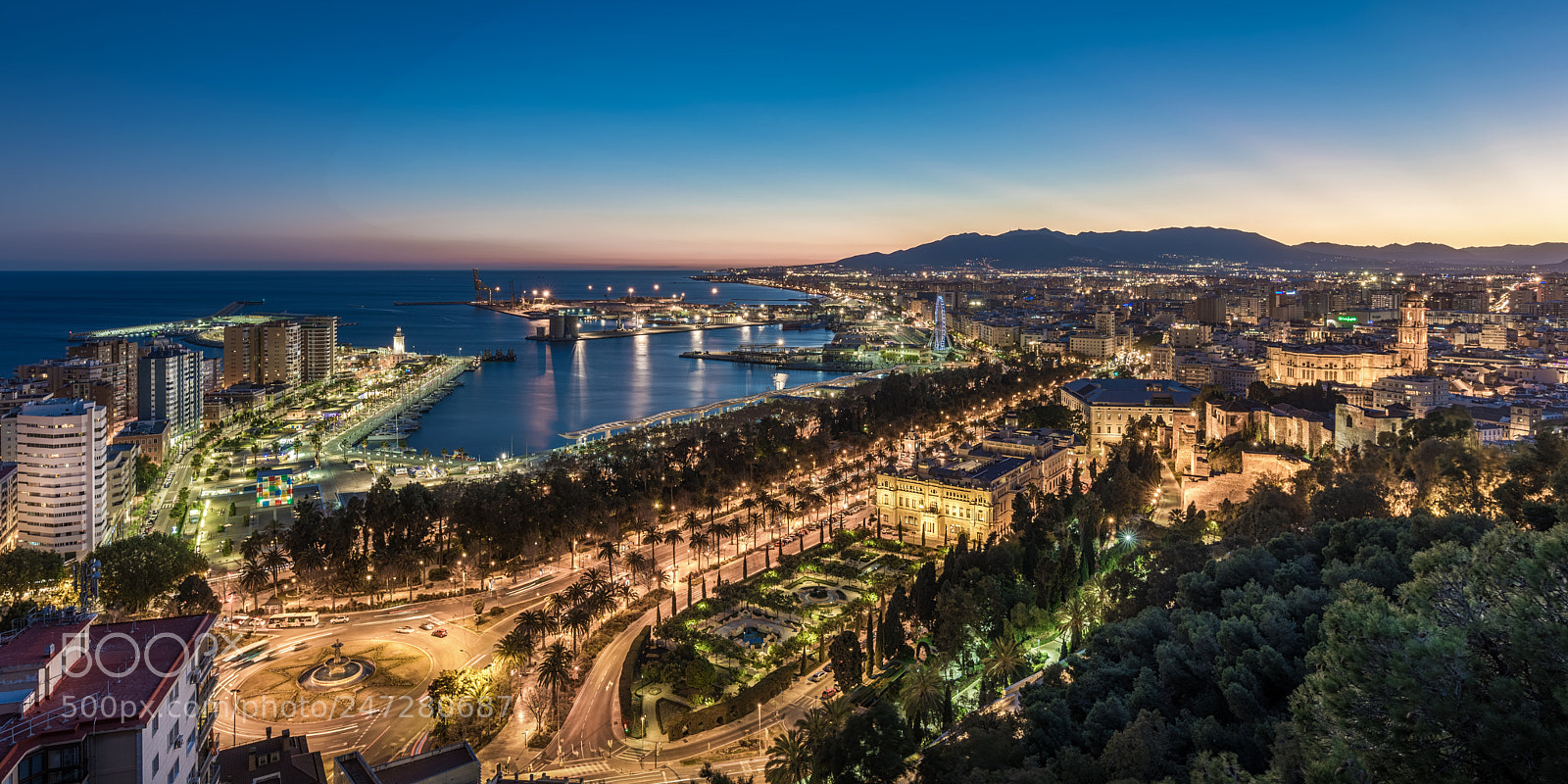 Nikon D810 sample photo. Malaga at sunset photography