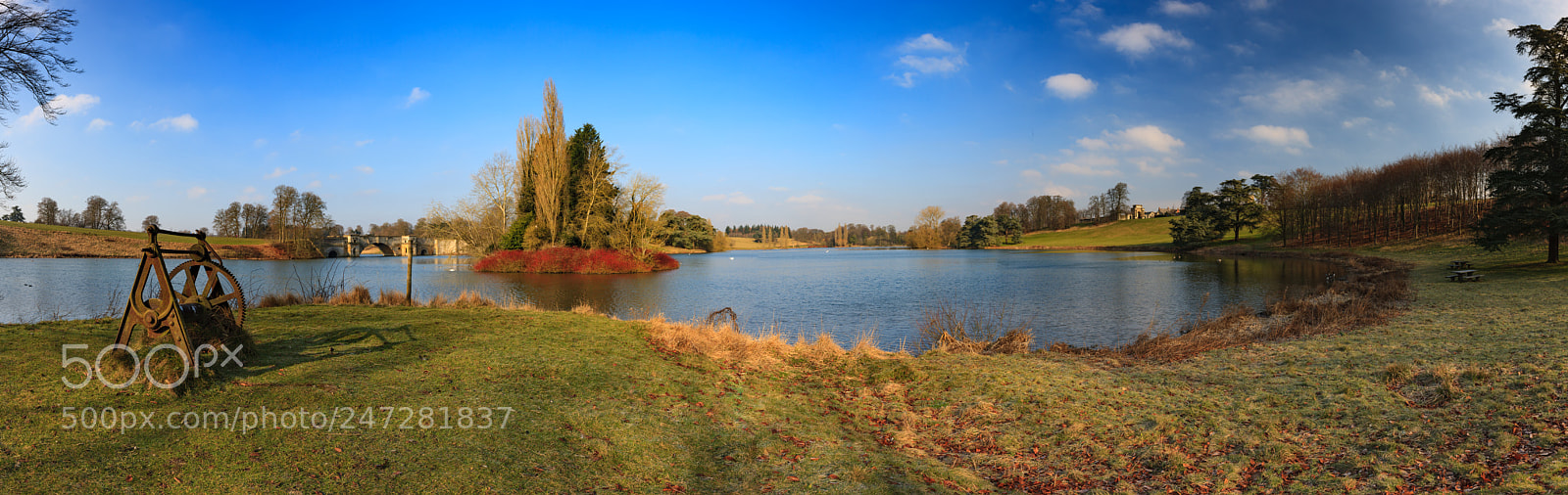 Canon EOS-1Ds Mark III sample photo. Blenheim lake panoramic photography