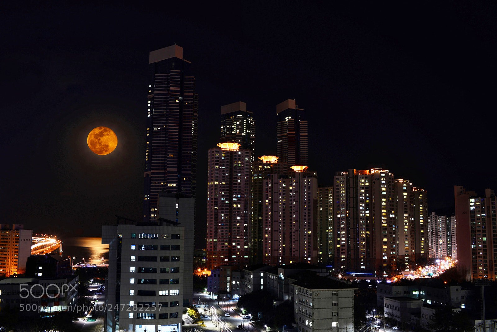 Nikon D610 sample photo. Moon in frame photography