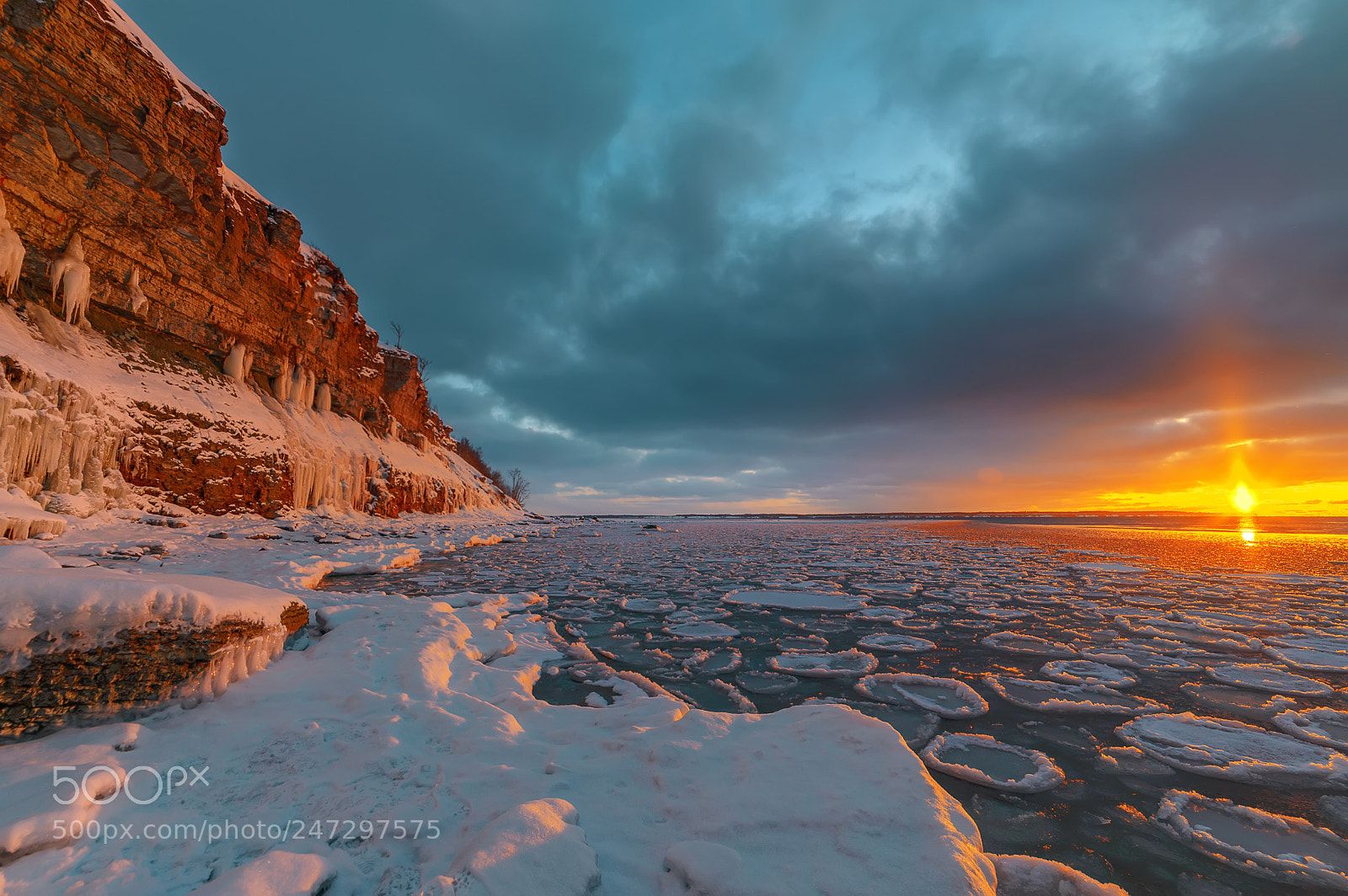 Nikon D610 sample photo. Cold sunset photography