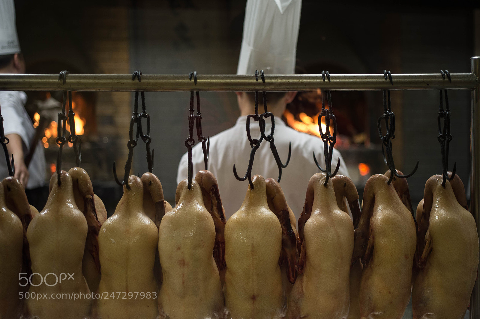 Nikon Df sample photo. Roasted duck in preparation photography