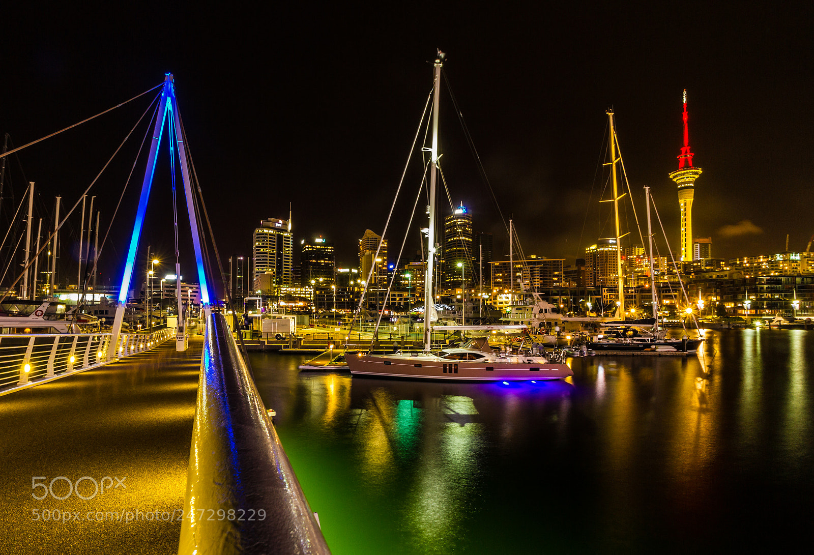 Canon EOS 7D sample photo. Auckland by night photography