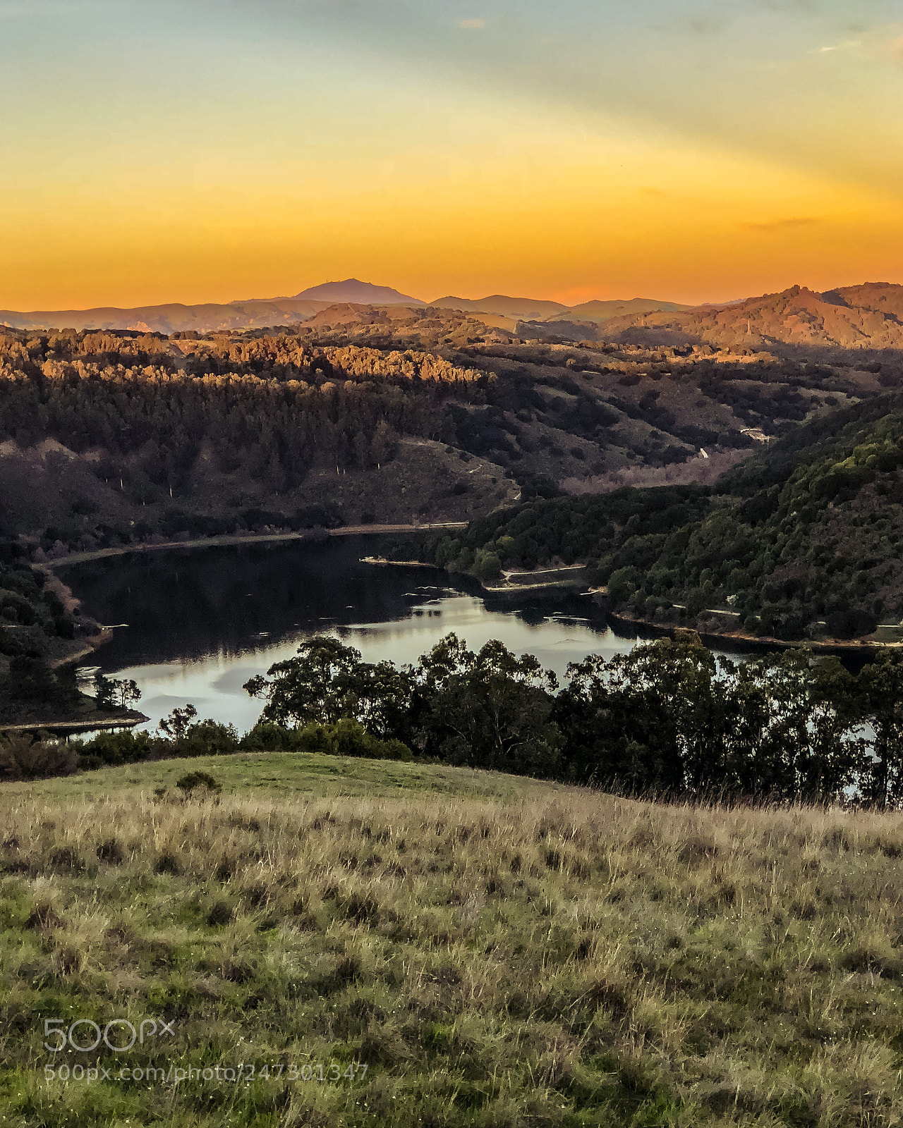 Apple iPhone 8 Plus sample photo. Golden sunset over lake photography