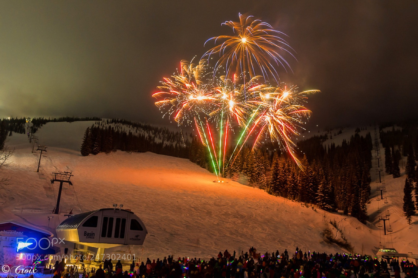 Canon EOS 100D (EOS Rebel SL1 / EOS Kiss X7) sample photo. “fireworks on schweitzer mountain” photography